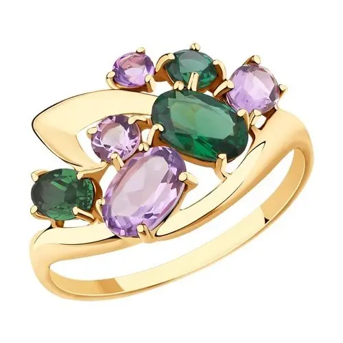 Кольцо декоративное из красного золота