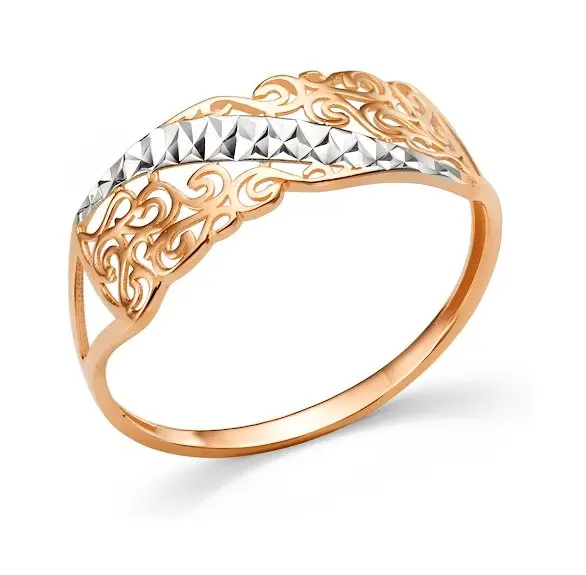 Кольцо декоративное из красного золота