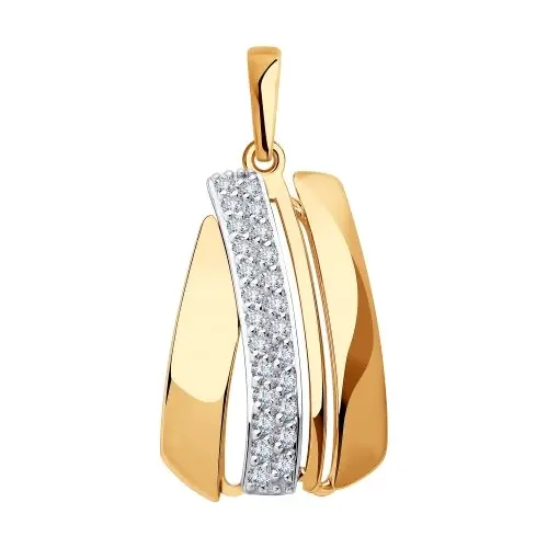 Подвеска декоративная из красного золота