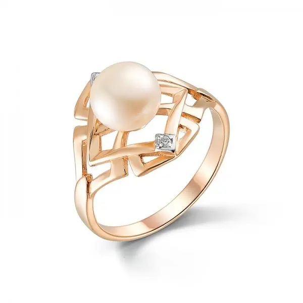 Кольцо декоративное из красного золота