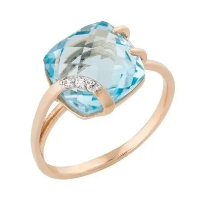 Кольцо декоративное из красного золота