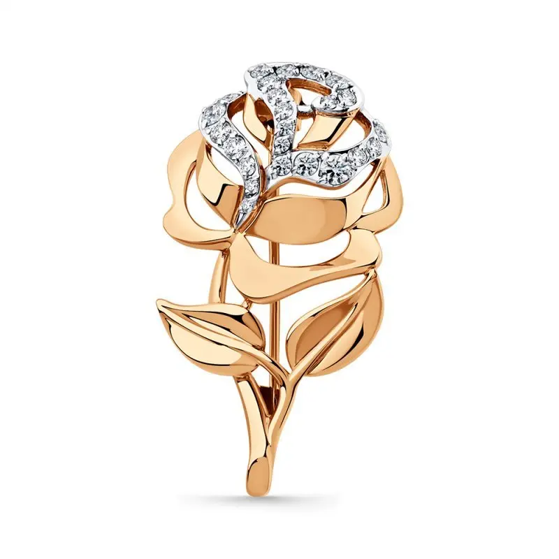 Брошь из красного золота