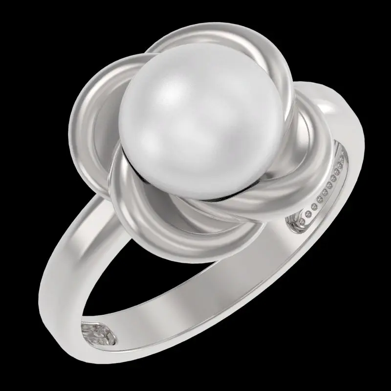 Кольцо декоративное из серебра