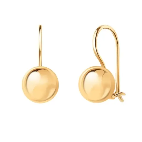 Серьги петельки из красного золота