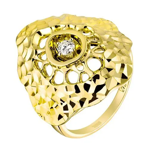 Кольцо декоративное из желтого золота