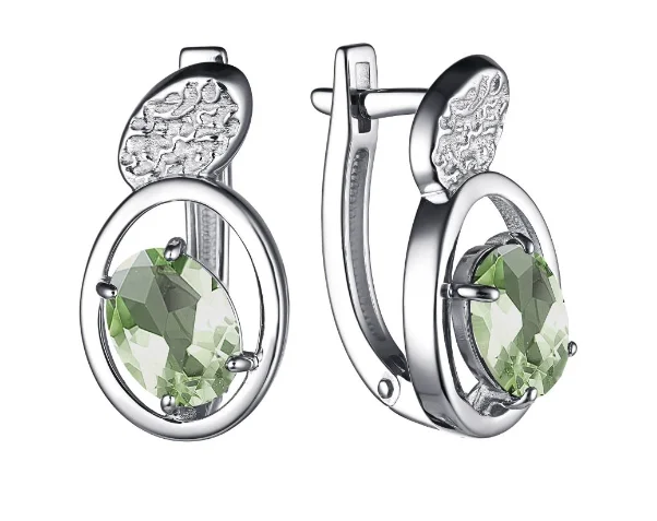 Серьги с английским замком из серебра