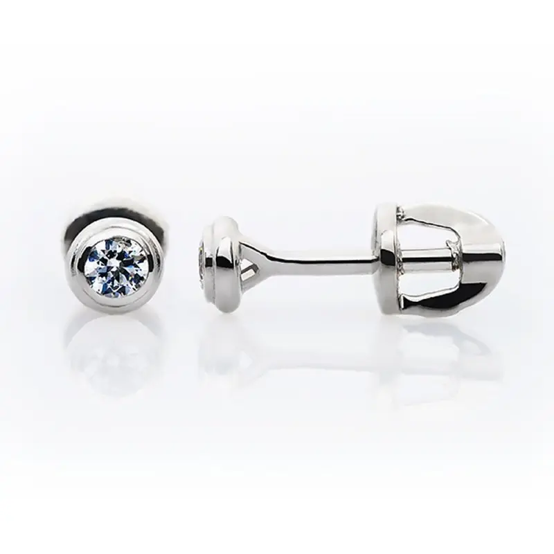 Серьги пуссеты из серебра