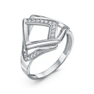 Кольцо декоративное из серебра вид 1