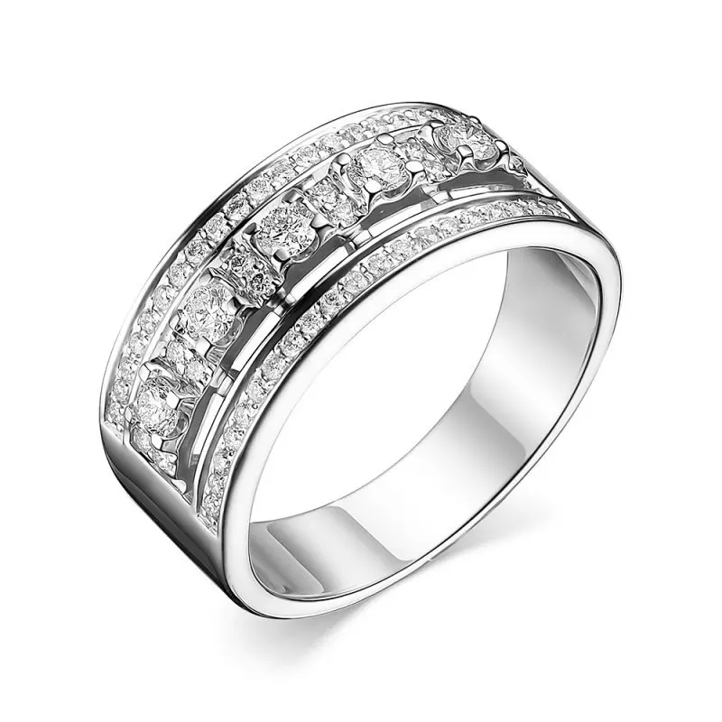 Кольцо декоративное из белого золота