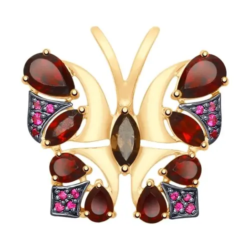 Подвеска декоративная из красного золота