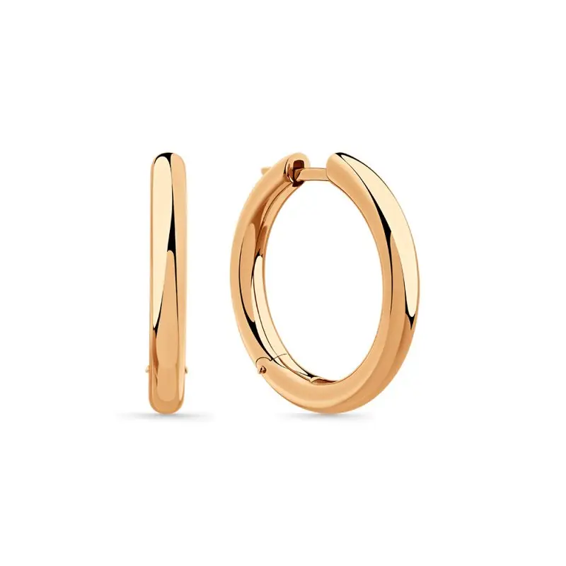 Серьги с английским замком из красного золота