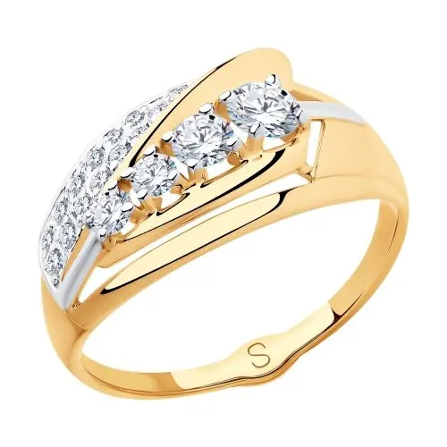 Кольцо декоративное из красного золота