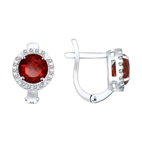 Серьги с английским замком из серебра