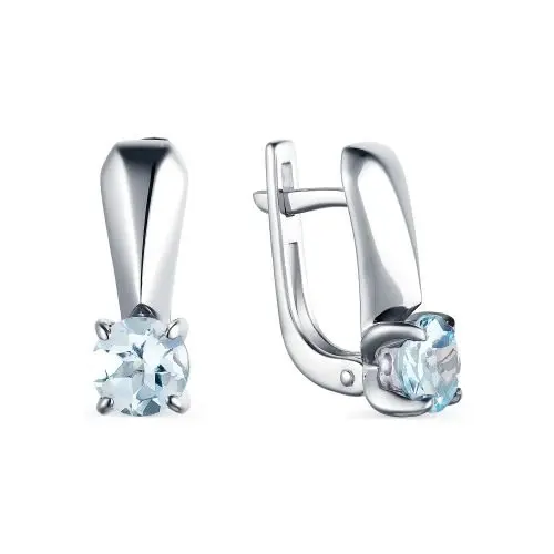 Серьги с английским замком из серебра