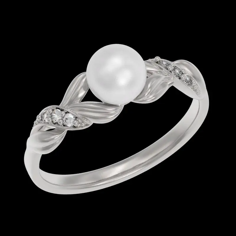 Кольцо декоративное из серебра