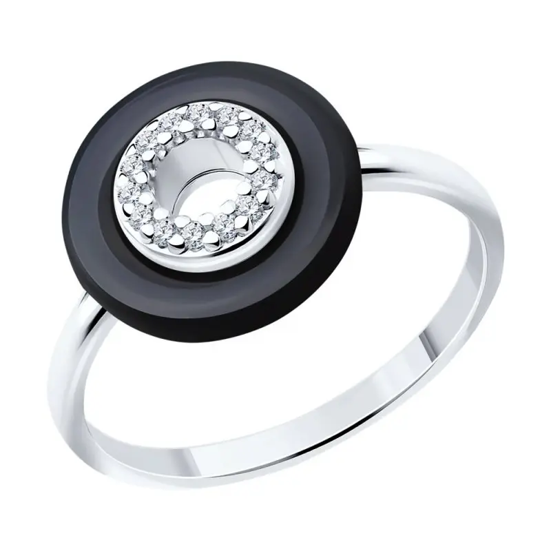 Кольцо декоративное из серебра