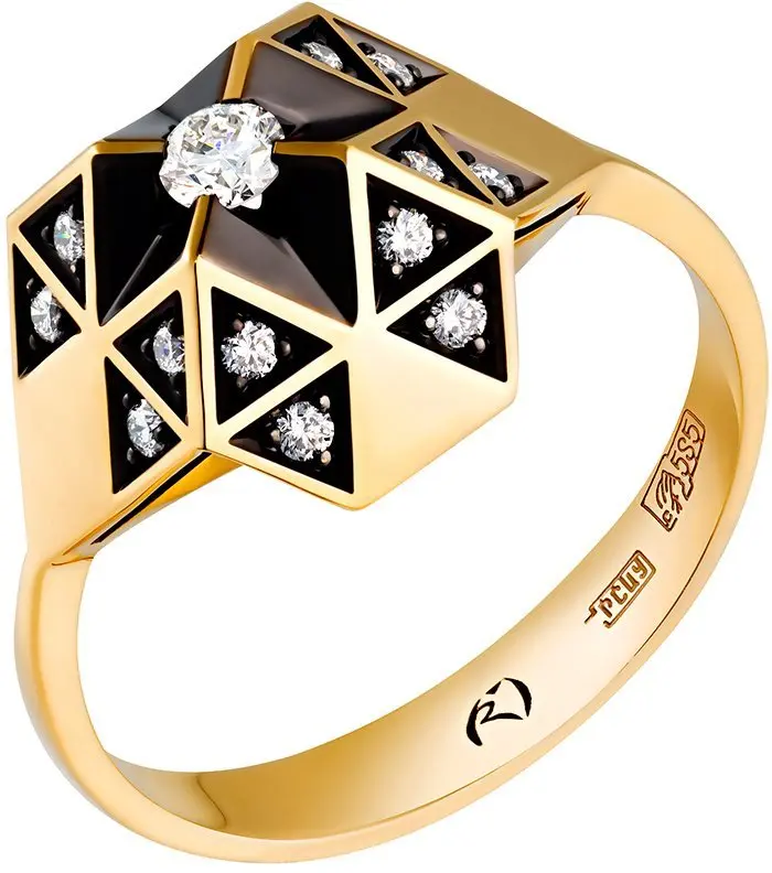 Кольцо декоративное из белого золота