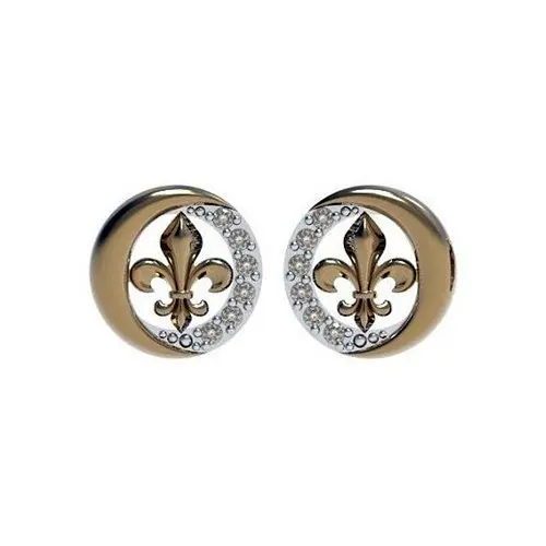 Серьги пуссеты из красного золота