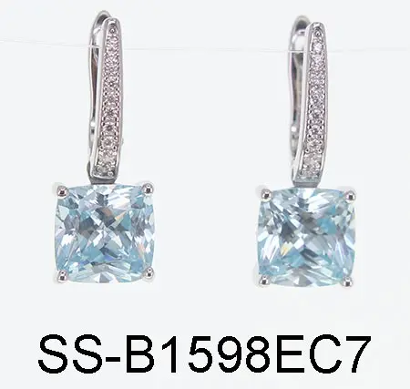 Серьги подвесные из серебра