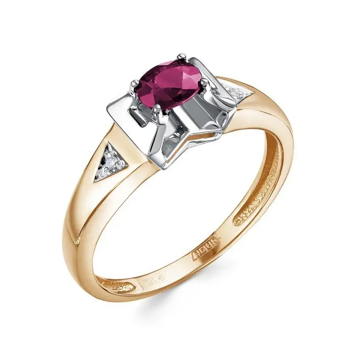 Кольцо декоративное из комбинированного золота