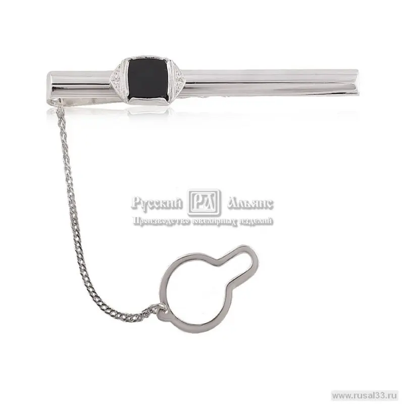 Зажим для галстука из серебра