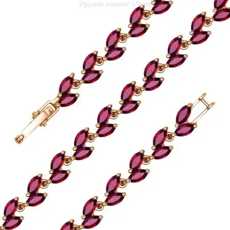 Браслет декоративный из красного золота