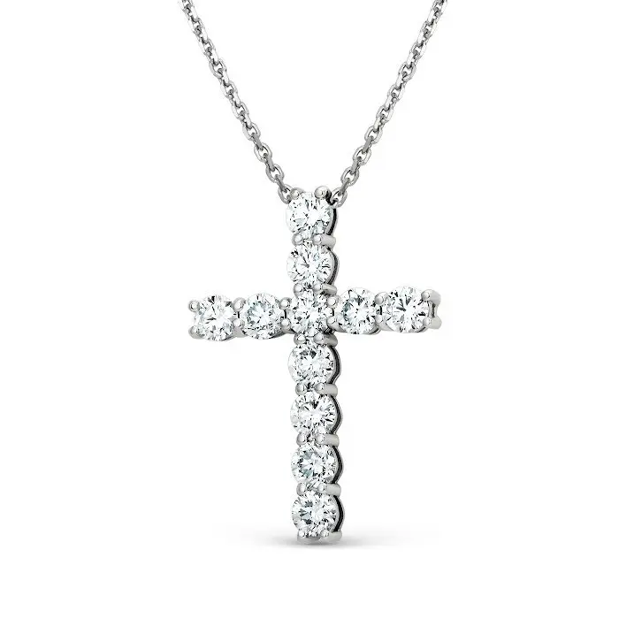 Цепь колье из белого золота