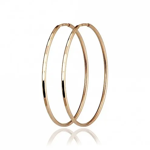 Серьги конго из красного золота