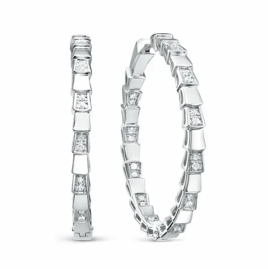 Серьги с английским замком из белого золота