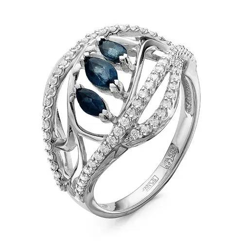 Кольцо декоративное из белого золота