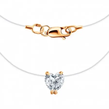 Подвеска бегунок из красного золота вид 1