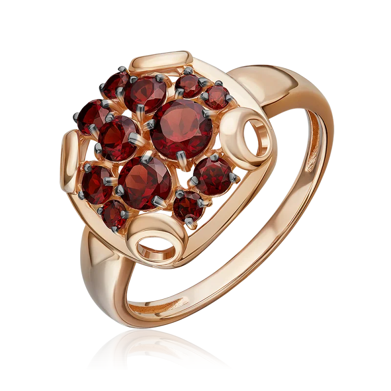 Кольцо декоративное из красного золота