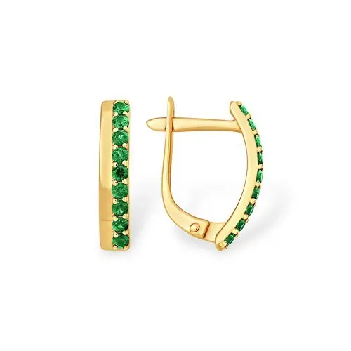 Серьги с английским замком из красного золота