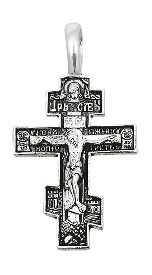 Подвеска крест из серебра