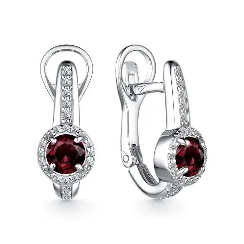 Серьги с английским замком из серебра