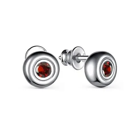 Серьги пуссеты из серебра