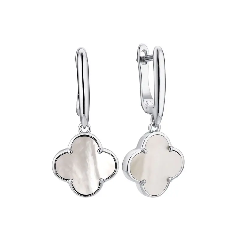 Серьги подвесные из серебра