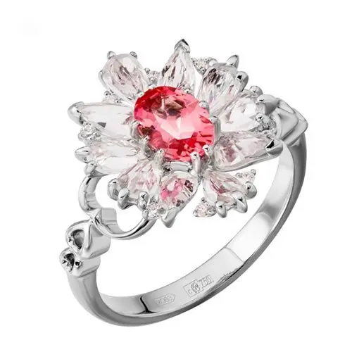 Кольцо декоративное из белого золота