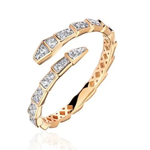 Кольцо декоративное из красного золота