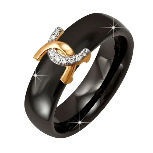 Кольцо декоративное из красного золота