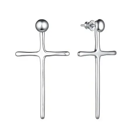 Серьги подвесные из серебра