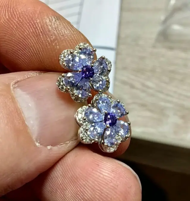 Серьги пуссеты из серебра
