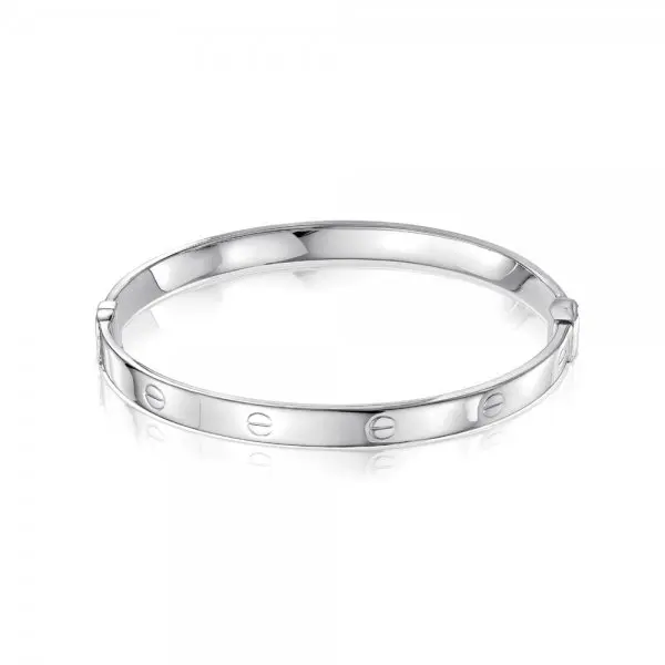 Браслет жесткий из серебра