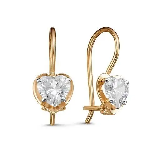 Серьги детские из красного золота