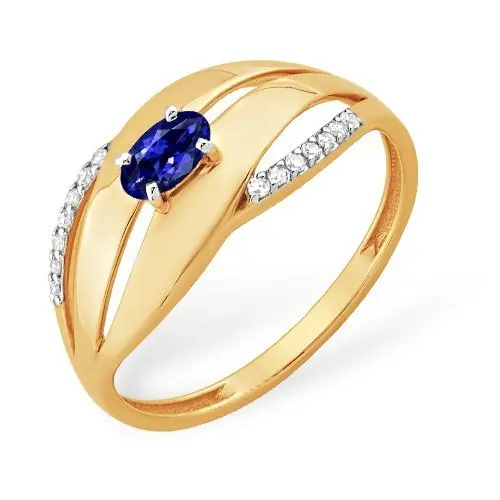 Кольцо декоративное из красного золота