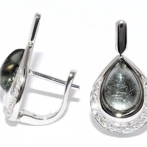 Серьги с английским замком из серебра
