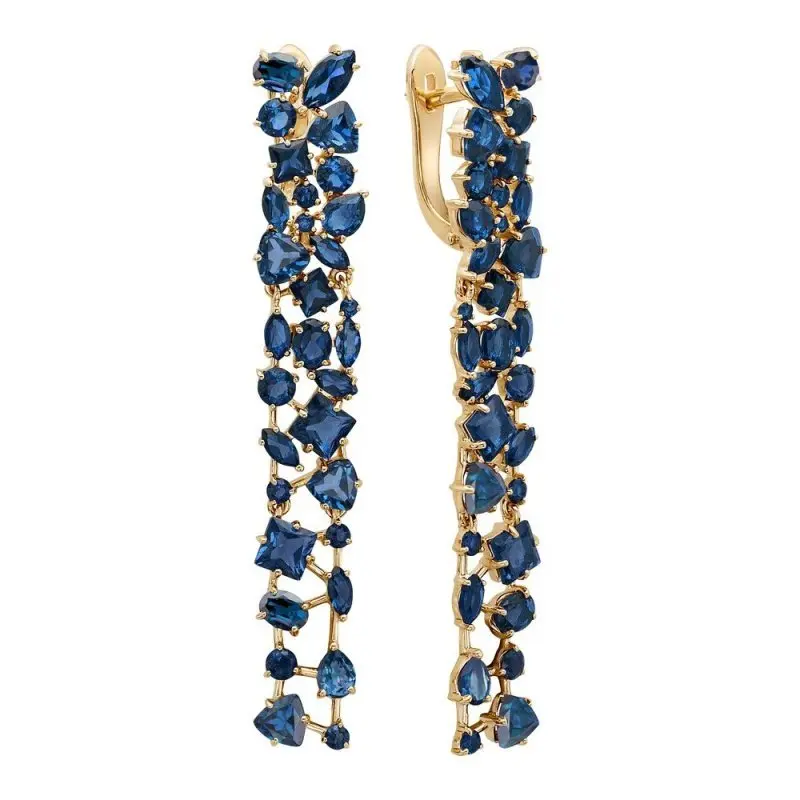 Серьги с английским замком из красного золота