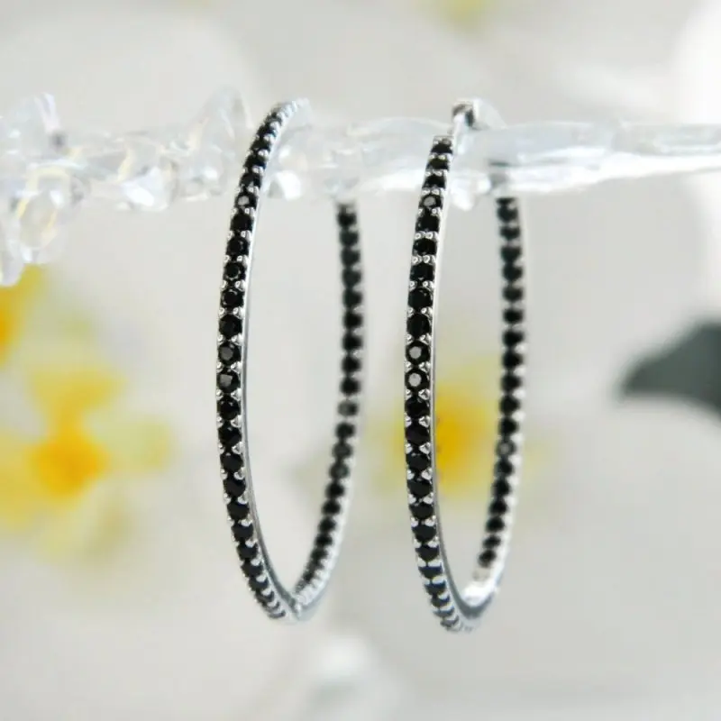Серьги конго из серебра