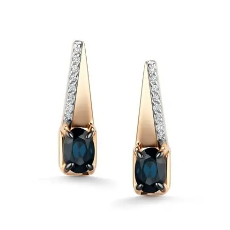 Серьги с английским замком из красного золота