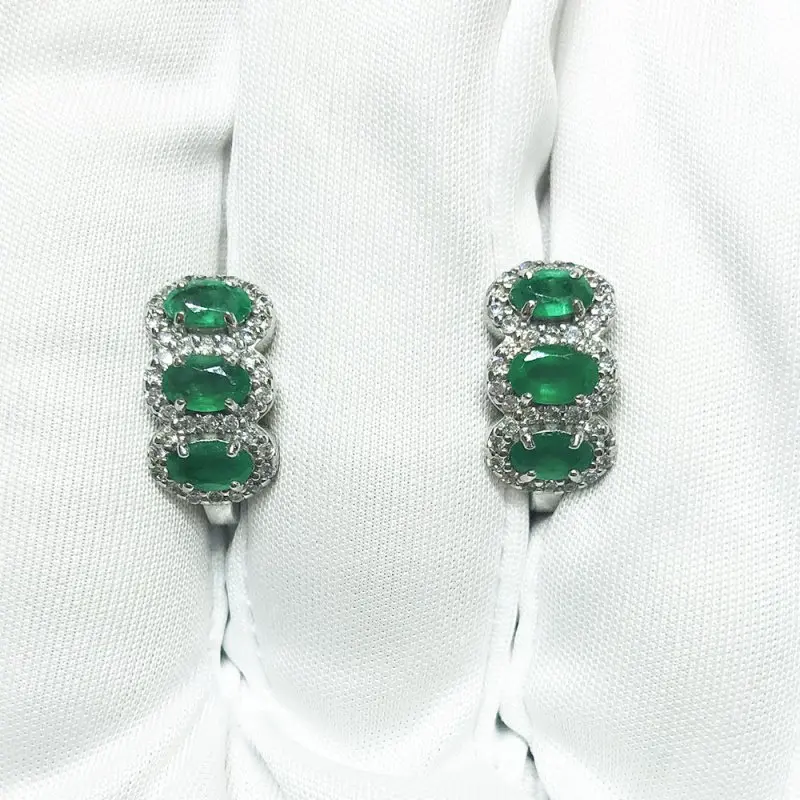 Серьги с английским замком из серебра